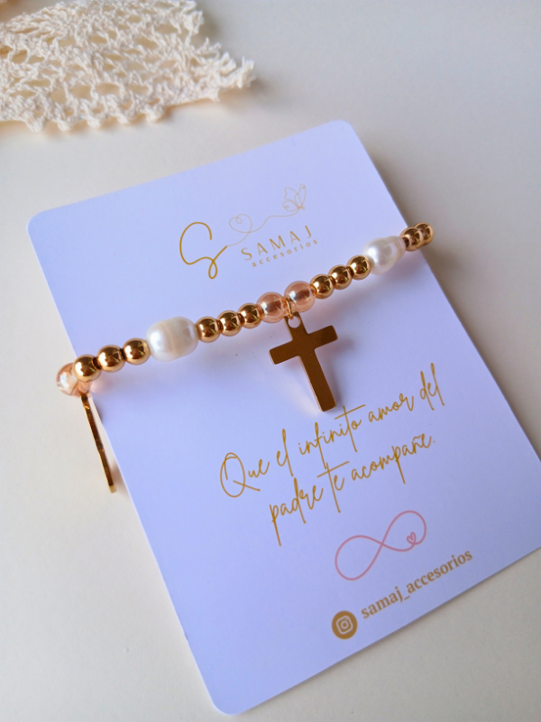 Pulsera ajustable charms infinito - cruz - mariposa